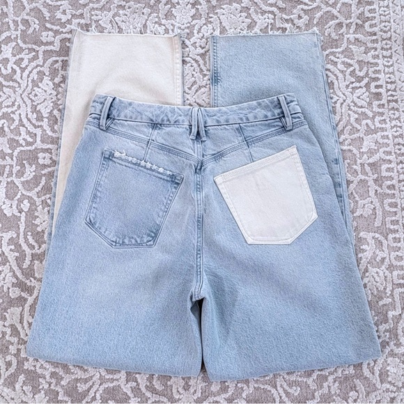 NWOT Good American Good Icon Pieced Distressed Denim - Picture 9 of 11